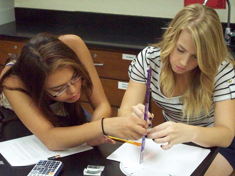 Picture of female engineering students studying